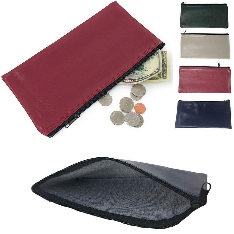 ProEquip 4 Piece Set PM Company Security Bank Deposit Bag/Utility Zipper Coin Bag/Cash Bag/Money Holder Pouch Safe Money Organizer Bag / 11 X 5.5 Inches (FREE RETURN) (4 Envelope - 1 of Each Color) - Image 3